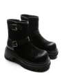 Ghete Dama din piele naturala 2810-2 BLACK | ADVANCER