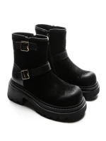 Ghete Dama din piele naturala 2810-2 BLACK | ADVANCER