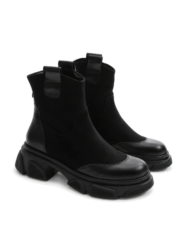 Ghete Dama din piele naturala 2202-1 BLACK | ADVANCER