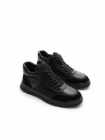 Ghete Barbati din piele naturala CM611 BLACK | ADVANCER