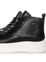 Ghete Barbati din piele naturala 7789 BLACK | ADVANCER