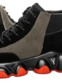 Ghete Barbati din piele naturala 1835 BLACK-KHAKI | ADVANCER