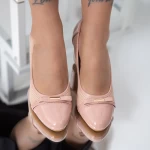 Cipele s debelom petom C113 Breskva-Nude | Fashion