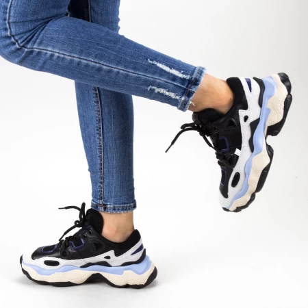 Sportske cipele s platformom za žene CJL13 Crna | Mei
