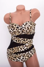 Ženski jednodijelni kupaći kostim Y3061 Leopard Bež | Meina