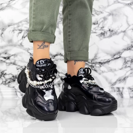 Sportske cipele s platformom za žene 998 Crna | Mei