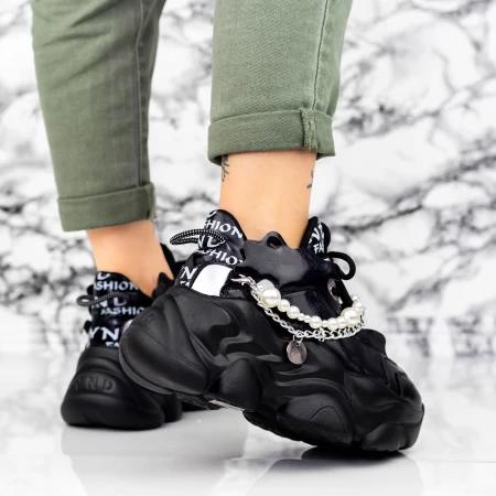 Sportske cipele s platformom za žene 998 Crna | Mei