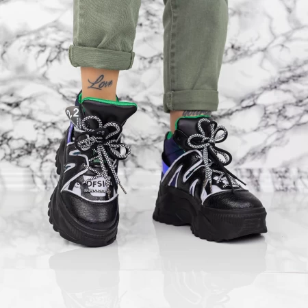 Sportske cipele s platformom za žene 2WL93 Crna | Mei