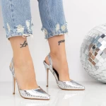 Cipele s tankom petom 2KV79 Srebrna | Mei