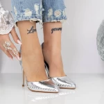 Cipele s tankom petom 2KV79 Srebrna | Mei