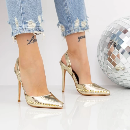 Cipele s tankom petom 2KV79 Zlatna | Mei