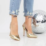 Cipele s tankom petom 2KV79 Zlatna | Mei