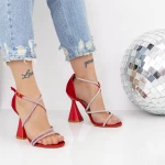 Sandale s debelom petom za žene 2BD35 Crvena | Mei