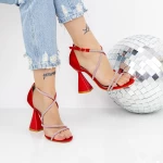 Sandale s debelom petom za žene 2BD35 Crvena | Mei