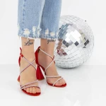 Sandale s debelom petom za žene 2BD35 Crvena | Mei