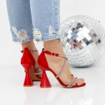 Sandale s debelom petom za žene 2BD35 Crvena | Mei