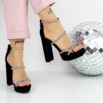 Sandale s debelom petom i platformom za žene 2XKK77 Crna | Mei