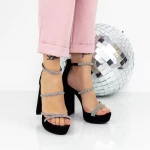 Sandale s debelom petom i platformom za žene 2XKK77 Crna | Mei