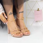 Sandale s debelom petom za žene 2XKK117 Šampanjac | Mei