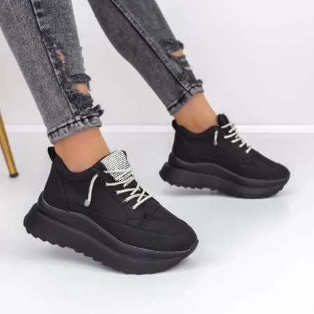 Sportske cipele s platformom za žene 3WL3 Crna | Mei