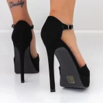 Cipele s tankom petom i platformom 3XKK9 Crna | Mei