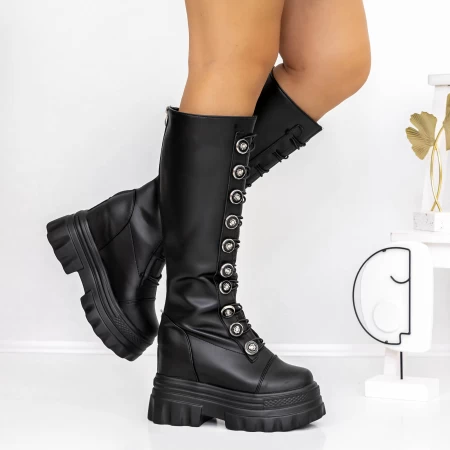 Ženske čizme s platformom 3WL19 Crna | Mei