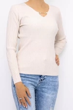 Bluza za žene D695 Svijetlo Bež | Fashion