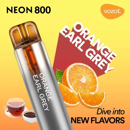 Elektronička cigareta za jednokratnu upotrebu NEON800 ORANGE EARL GREY | VOZOL