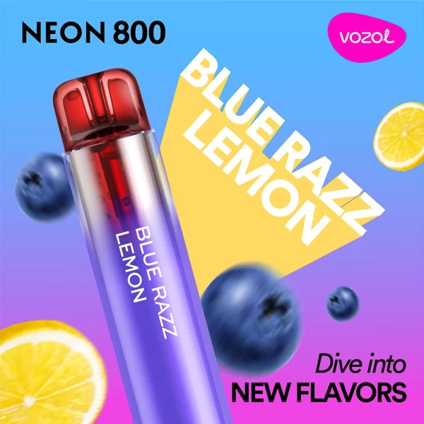 Elektronička cigareta za jednokratnu upotrebu NEON800 BLUE RAZZ LEMON | VOZOL