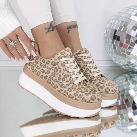 Tenisice za žene 3WL198 Beige Leopard | Mei