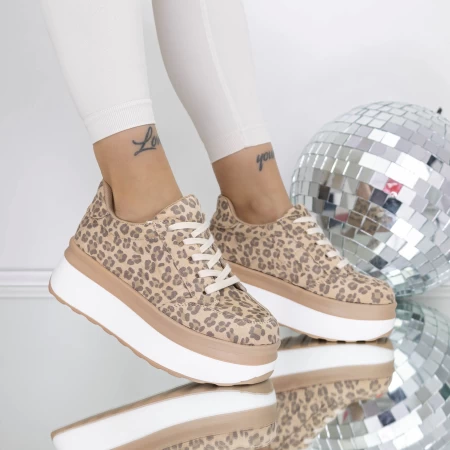 Tenisice za žene 3WL198 Beige Leopard | Mei