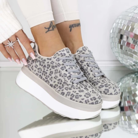 Tenisice za žene 3WL198 Grey Leopard | Mei