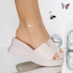Papuče s platformom za žene 3LE50 Bež | Mei