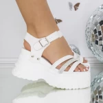 Sandale s platformom za žene 3WL206 Bijela | Mei