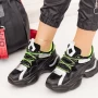 Sportske cipele za žene SZ261 Crna-Zelena | Mei