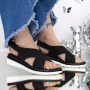 Sandale s niskim potplatom za žene 3GZ26 Crna | Mei