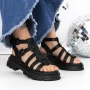 Sandale s niskim potplatom za žene 3HXS52 Crna | Mei