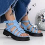 Sandale s niskim potplatom za žene 3HXS52 Plava | Mei