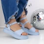 Sandale s niskim potplatom za žene 3HXS56 Plava | Mei