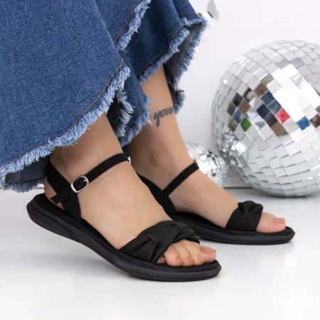 Sandale s niskim potplatom za žene 3GZ59 Crna | Mei