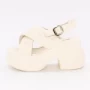 Sandale Dama cu Toc Gros si Platforma 072-5 BEIGE | MEI