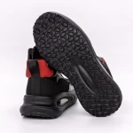 Pantofi Sport Barbati din piele naturala 83107 BLACK-RED | ADVANCER