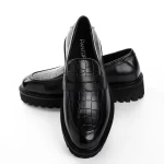 Mocasini Barbati din piele naturala 5NXE22 BLACK | PANTOFUL