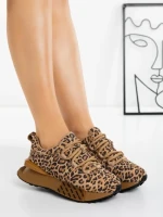 Pantofi Sport Dama din piele naturala 5WZ15 LEOPARD | PANTOFUL