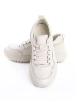 Pantofi Sport Dama din piele naturala N503 CREAM | ADVANCER