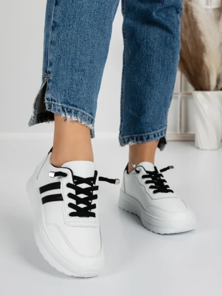 Sneakers Dama 981 WHITE-BLACK | FASHION