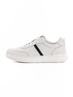 Pantofi Sport Barbati din piele naturala 56008 WHITE-BLACK | ADVANCER