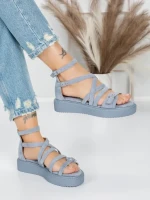 Sandale Dama cu Talpa Joasa 5H23 BLUE | MEI