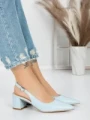 Pantofi cu Toc Gros 5YZ11 BLUE | MEI