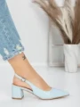 Pantofi cu Toc Gros 5YZ11 BLUE | MEI